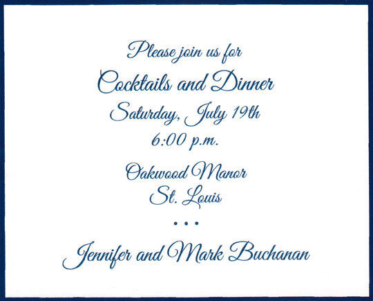 West Coast Navy Border Reception Cards